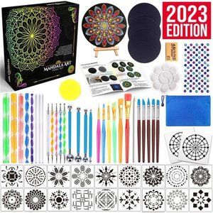 Mandala Dotting Tools Painting Kit - Rock Dot Paint Stencils Tool Set Art Craft